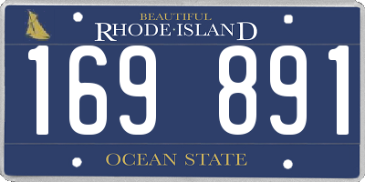 RI license plate 169891