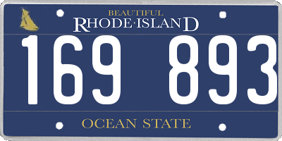 RI license plate 169893