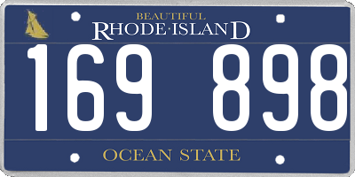 RI license plate 169898