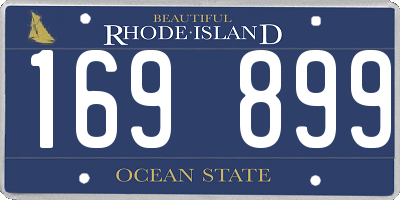 RI license plate 169899