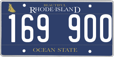 RI license plate 169900