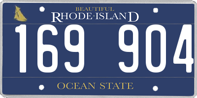 RI license plate 169904