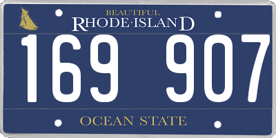 RI license plate 169907