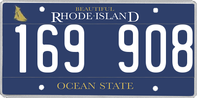 RI license plate 169908