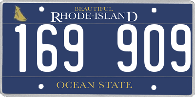 RI license plate 169909