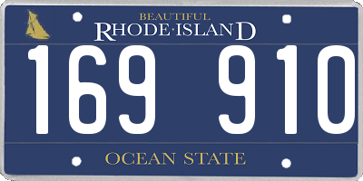 RI license plate 169910