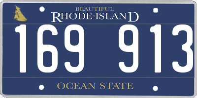 RI license plate 169913
