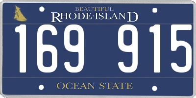 RI license plate 169915