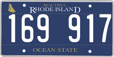 RI license plate 169917
