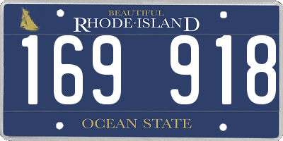 RI license plate 169918