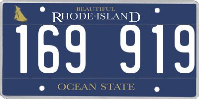 RI license plate 169919