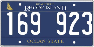 RI license plate 169923