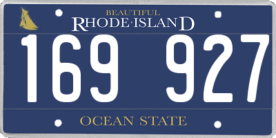 RI license plate 169927