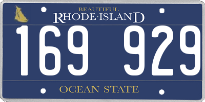 RI license plate 169929