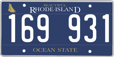 RI license plate 169931