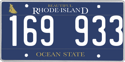 RI license plate 169933