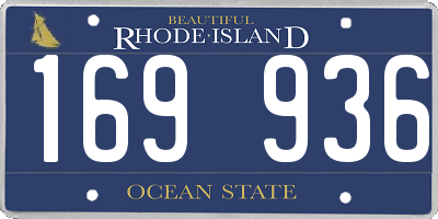 RI license plate 169936