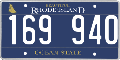 RI license plate 169940