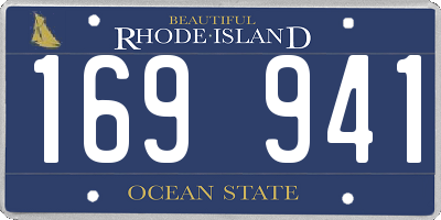 RI license plate 169941
