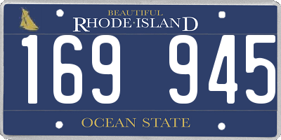 RI license plate 169945