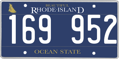 RI license plate 169952