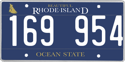RI license plate 169954