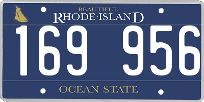 RI license plate 169956