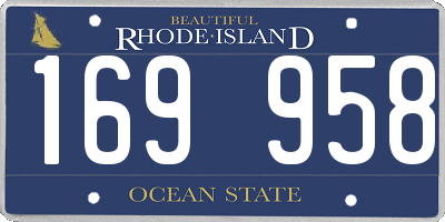 RI license plate 169958