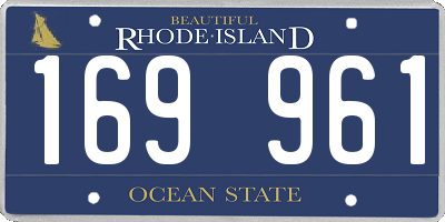 RI license plate 169961