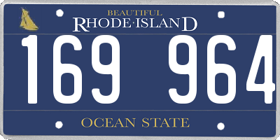 RI license plate 169964