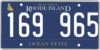 RI license plate 169965