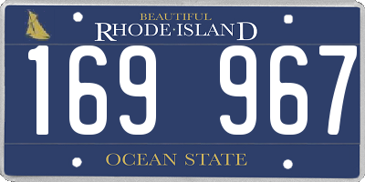 RI license plate 169967