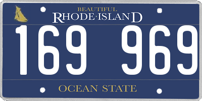 RI license plate 169969