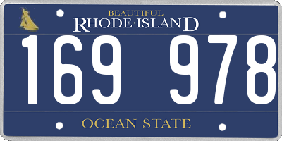 RI license plate 169978