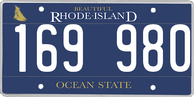 RI license plate 169980