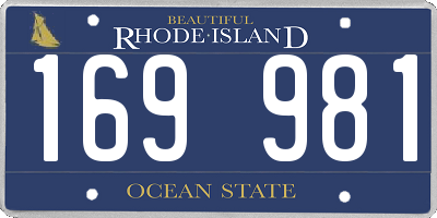 RI license plate 169981