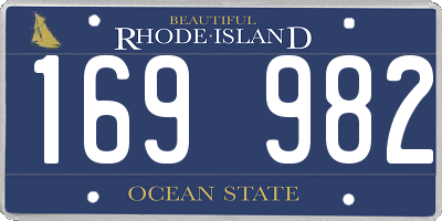 RI license plate 169982