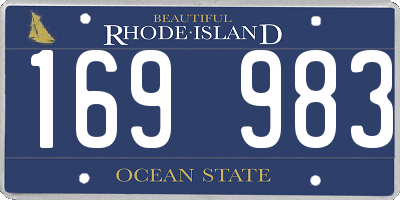 RI license plate 169983