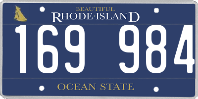 RI license plate 169984