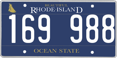 RI license plate 169988