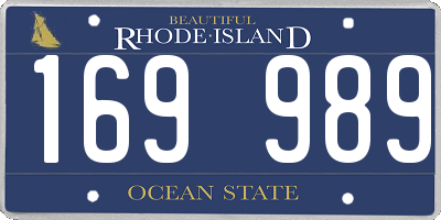RI license plate 169989