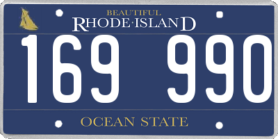 RI license plate 169990