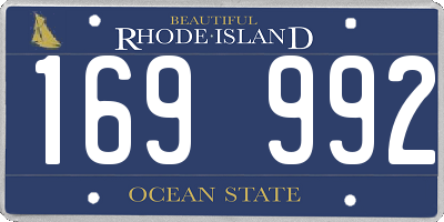 RI license plate 169992