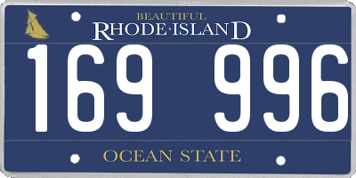 RI license plate 169996