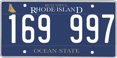 RI license plate 169997