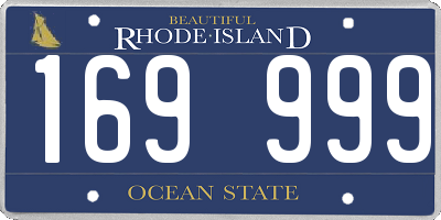 RI license plate 169999