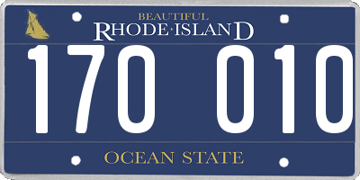 RI license plate 170010