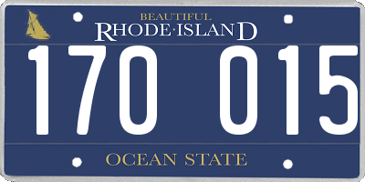 RI license plate 170015