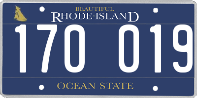 RI license plate 170019