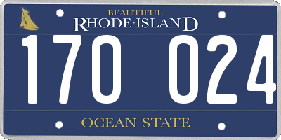 RI license plate 170024